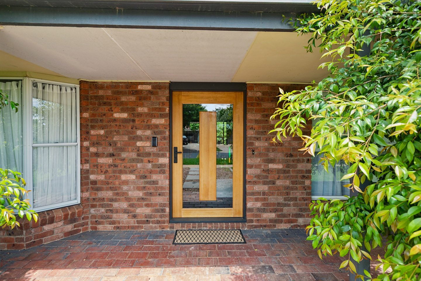 Sheltered front entrance