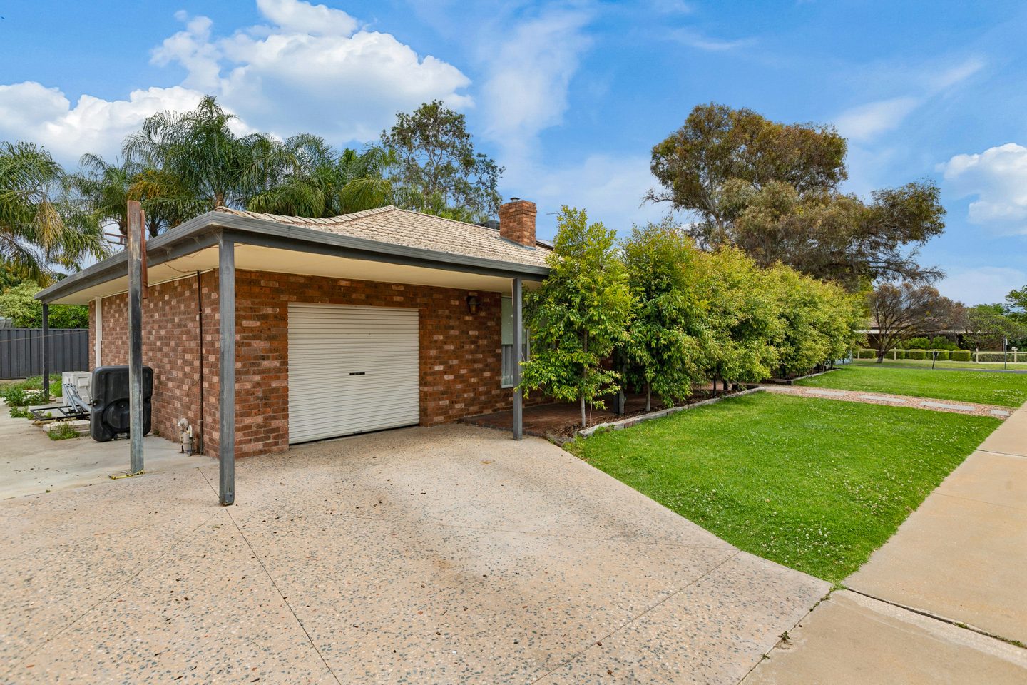 Driveway and garage entrance