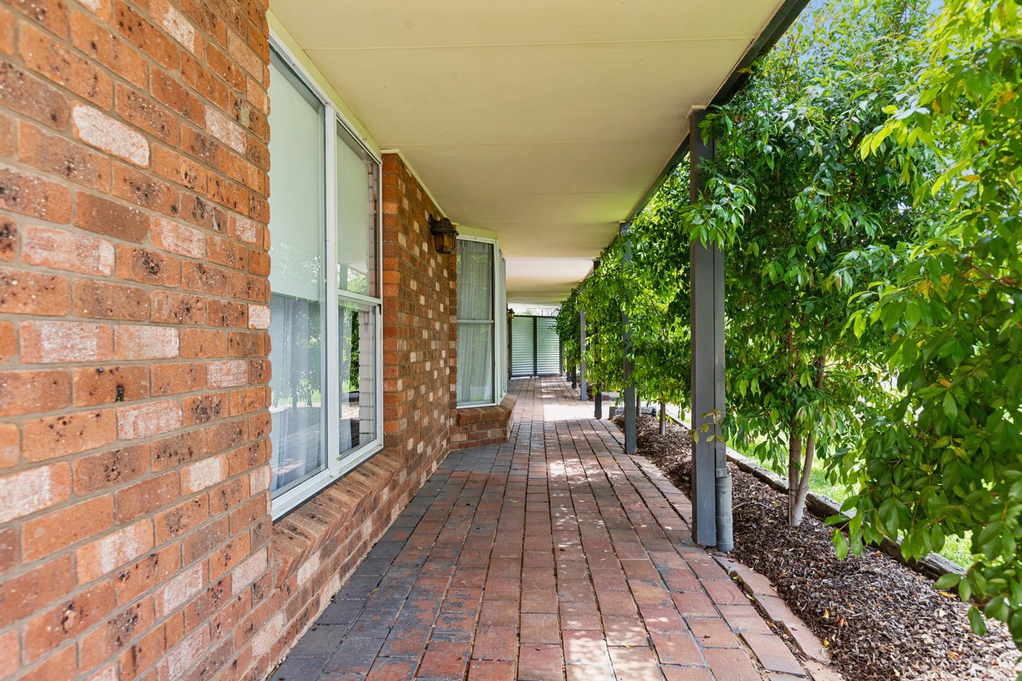 Brick-paved front verandah