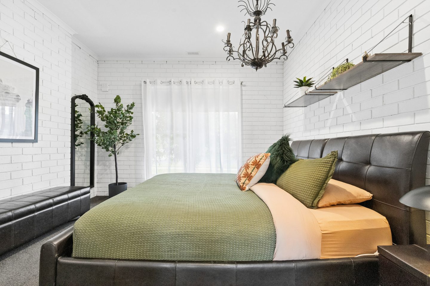 Bedroom and broad window